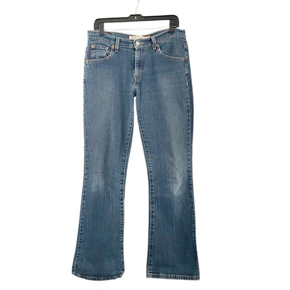 Levi’s 515 Nouveau Bootcut Mid Rise Jeans Women's  10 M | Blue Denim | EUC - Picture 1 of 11